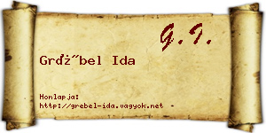 Grébel Ida névjegykártya