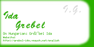 ida grebel business card